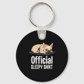 Sleepy French Bulldog Funny Dog Lovers Men Women K Sleutelhanger (Voorkant)