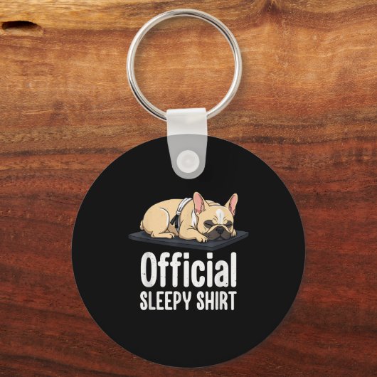 Sleepy French Bulldog Funny Dog Lovers Men Women K Sleutelhanger (Voorkant)