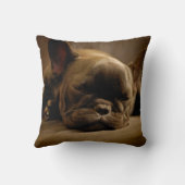 Sleepy French Bulldog Kussen (Achterkant)