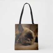 Sleepy French Bulldog Tote Bag (Voorkant)