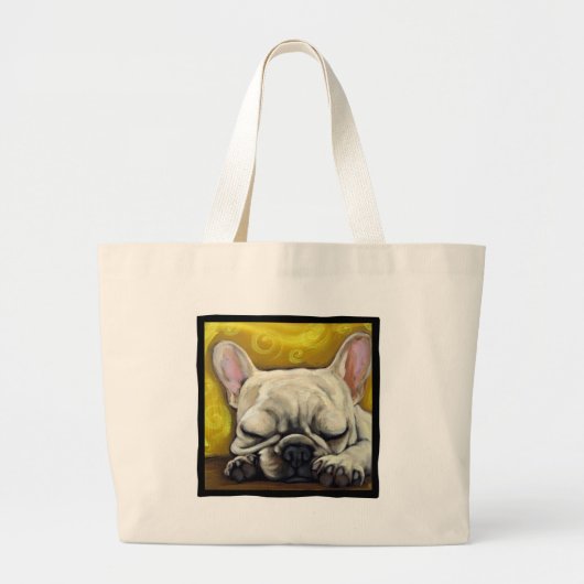 Sleepy Frenchie Grote Tote Bag (Voorkant)