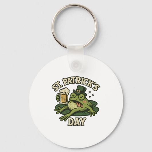 Sleepy Frog St.Patrick's Day Sleutelhanger (Voorkant)