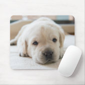 Sleepy Golden Labrador Puppy Muismat (Met muis)