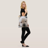 Sleepy Golden Labrador Puppy Tote Bag (Op model)