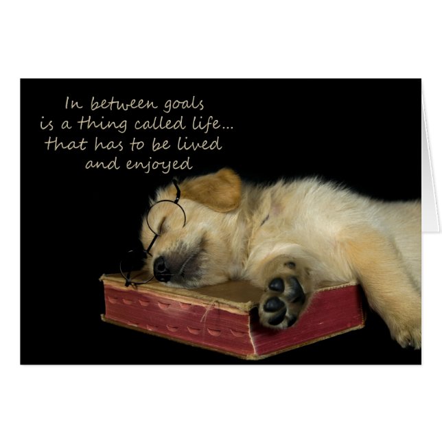 Sleepy Golden Retriever (Voorkant Horizontaal)