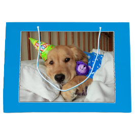 Sleepy Golden Retriever in Pajamas Birthday Groot Cadeauzakje