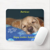 Sleepy Golden Retriever Mousepad Muismat (Met muis)