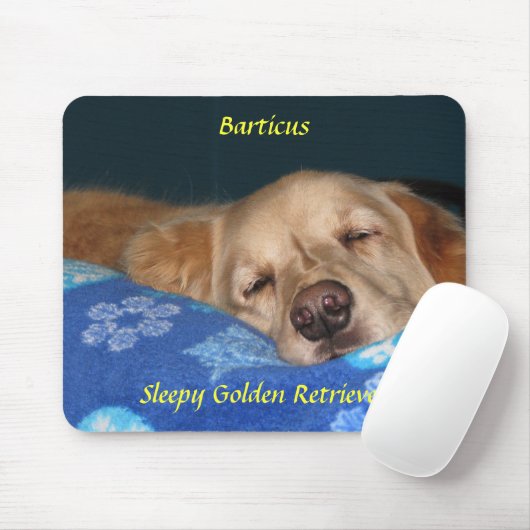 Sleepy Golden Retriever Mousepad Muismat (Met muis)