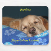 Sleepy Golden Retriever Mousepad Muismat (Voorkant)