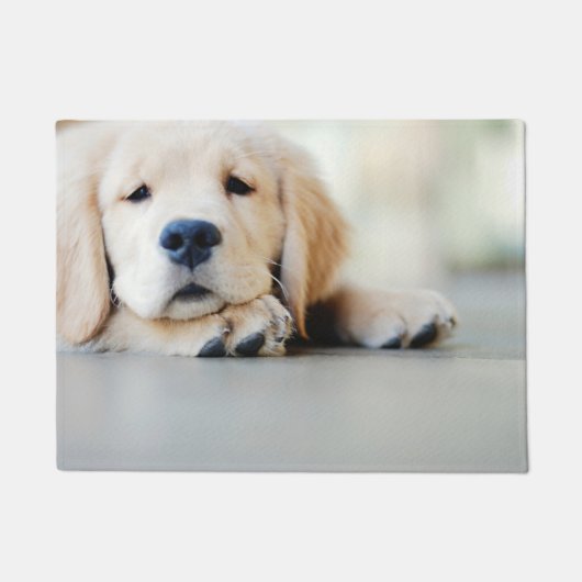 Sleepy Golden Retriever Puppy Deurmat (Voorkant)
