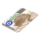 Sleepy Greek Taverna Cat Mediterranean Scene Magneet (Linkerzijde)