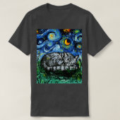 Sleepy Grey Tabby Night T-shirt (Design voorkant)