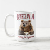 Sleepy Grizzly Beer Koffieliefhebbers Pun Koffiemok (Links)