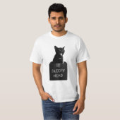 Sleepy Head Black Cat T-shirt (Voorkant volledig)