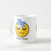 Sleepy Head Emoticon Mok (Voorkant links)