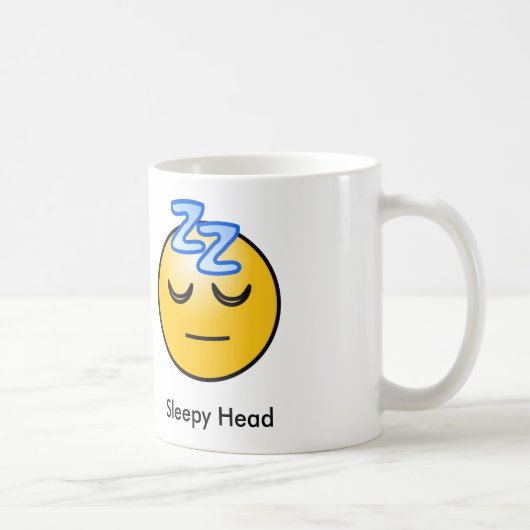 Sleepy Head Emoticon Mok (Rechts)