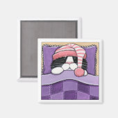 Sleepy Head - Kattenmagneet Magneet (Voorkant / Achterkant)