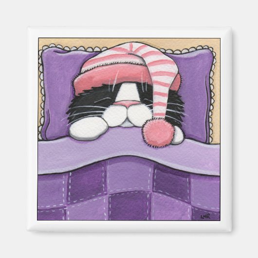 Sleepy Head - Kattenmagneet Magneet (Voorkant)