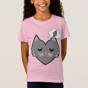 Sleepy Heart Grey Kat Dromen T-shirt