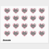 Sleepy Heart Kat Dromen Hart Sticker (Vel)
