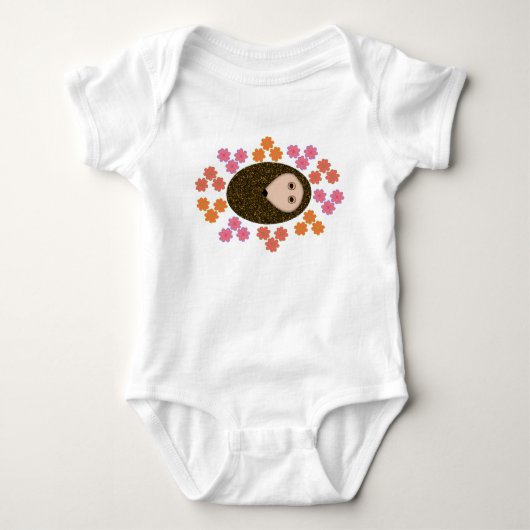 Sleepy Hedgel en Flowers Baby Creeper Romper (Voorkant)