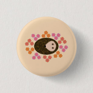 Sleepy Hedgel en Flowers Button
