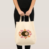 Sleepy Hedgel en Flowers Canvas tas (Voorkant (product))
