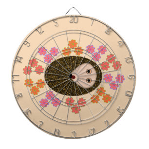 Sleepy Hedgel en Flowers Dart Board Dartbord