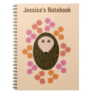 Sleepy Hedgel en Flowers Notitieboek
