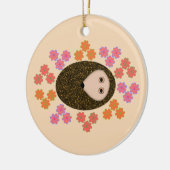Sleepy Hedgel en Flowers Ornament (Links)