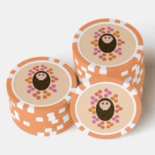 Sleepy Hedgel en Flowers Poker Chips (Opstapeling)