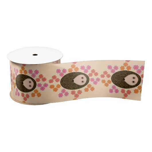 Sleepy Hedgel en Flowers Ribbon Satijnen Lint (Spoel)