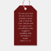 Sleepy Highland Koe Cadeau Labels Cadeaulabel (Achterkant)