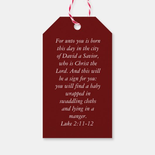 Sleepy Highland Koe Cadeau Labels Cadeaulabel (Achterkant)