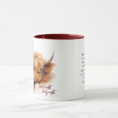 Sleepy Highland Koe Kerst Mok (Midden)