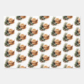 Sleepy Highland Koe Set van 3 inpakpapier (Voorkant 2)