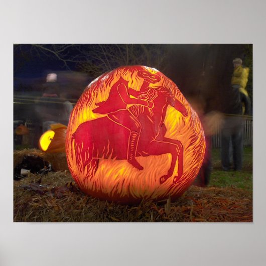 Sleepy Hollow Carved Halloween Pumpkin Poster (Voorkant)