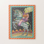 SLEEPY HOLLOW CIRCUS CLOWN, HALLOEEN ZEBRA PUZZZLE LEGPUZZEL (Verticaal)