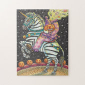 SLEEPY HOLLOW CIRCUS CLOWN, HALLOEEN ZEBRA PUZZZLE LEGPUZZEL (Verticaal)