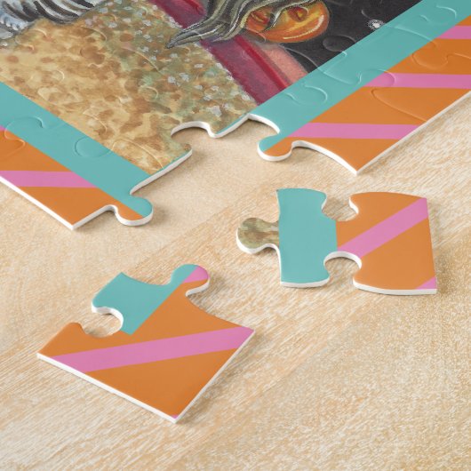 SLEEPY HOLLOW CIRCUS CLOWN, HALLOEEN ZEBRA PUZZZLE LEGPUZZEL (Zijkant)