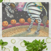 SLEEPY HOLLOW CIRCUS CLOWN, ZEBRA KITCHEN TOWEL THEEDOEK (Gevouwen)