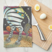 SLEEPY HOLLOW CIRCUS CLOWN, ZEBRA KITCHEN TOWEL THEEDOEK (Quarter Fold)