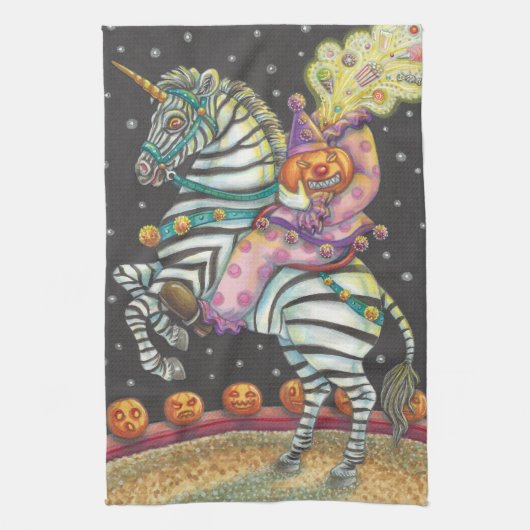 SLEEPY HOLLOW CIRCUS CLOWN, ZEBRA KITCHEN TOWEL THEEDOEK (Verticaal)