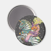 SLEEPY HOLLOW CIRCUS CLOWN, ZEBRA UNICORN MAGNET (Voorkant / Achterkant)