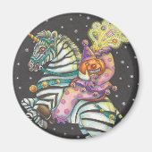 SLEEPY HOLLOW CIRCUS CLOWN, ZEBRA UNICORN MAGNET (Voorkant)