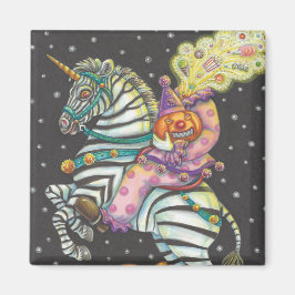 SLEEPY HOLLOW CIRCUS CLOWN, ZEBRA UNICORN MAGNET