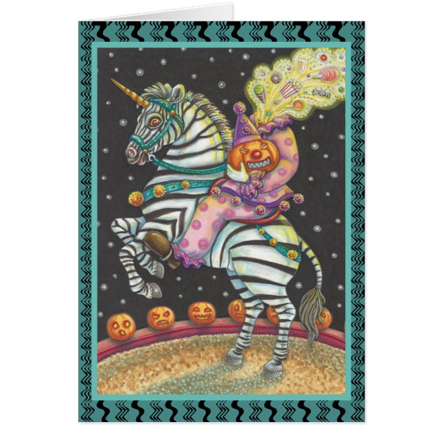 SLEEPY HOLLOW CIRCUS CLOWN, ZEBRA WENSKAART Bl (Voorkant)