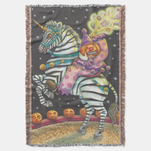 SLEEPY HOLLOW CIRCUS HALLOWEEN GESLOTEN DOOR BLANK DEKEN (Voorkant Verticaal)