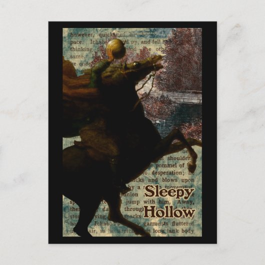 Sleepy Hollow Headless Horseman Briefkaart (Voorkant)