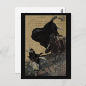 Sleepy Hollow Headless Horseman en Ichabod Briefkaart (Voorkant / Achterkant)